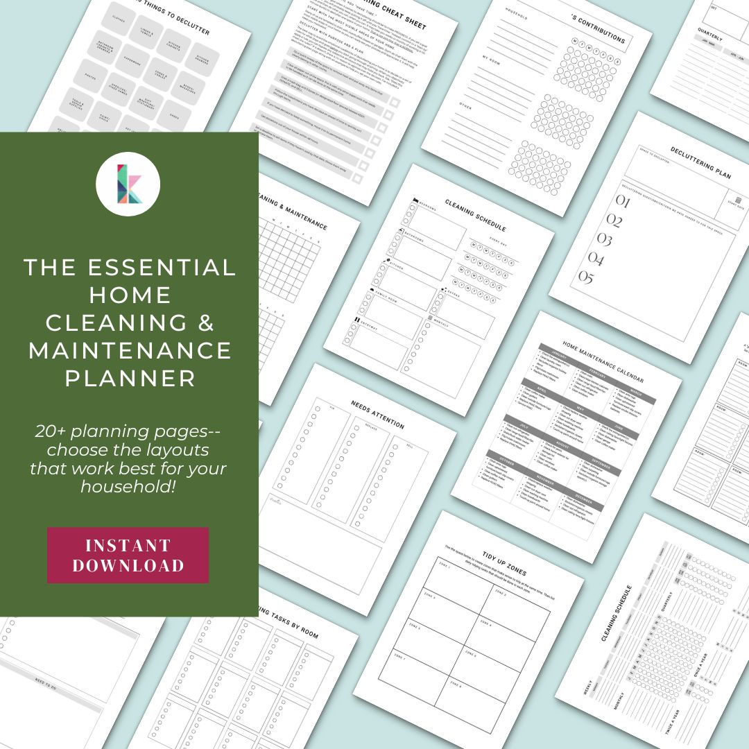 The Essential Home Cleaning and Maintenance Printable Planner (PDF Download)