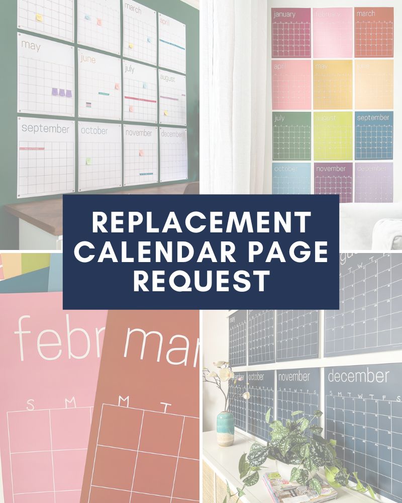 Large Wall Calendar Replacement Page Request