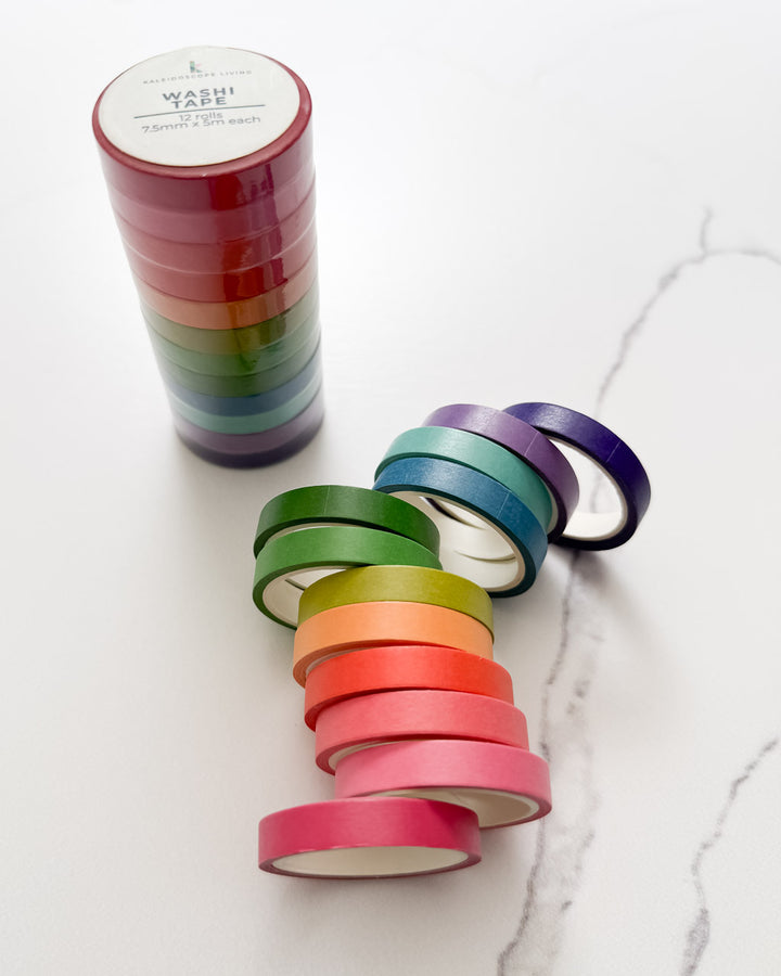Colorful Washi Tape (Set of 12)