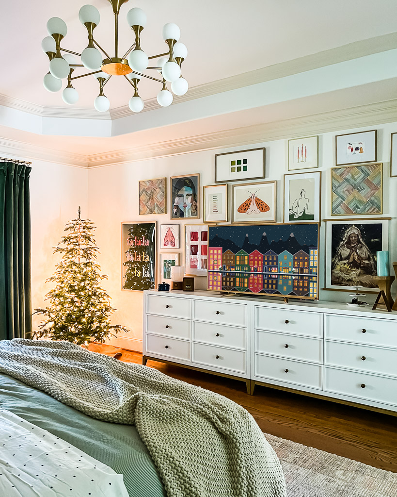 Colorful Christmas Village Digital TV Art