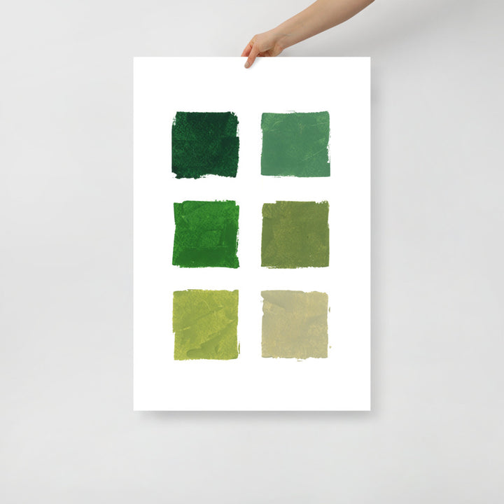 Green Color Palette Art Print