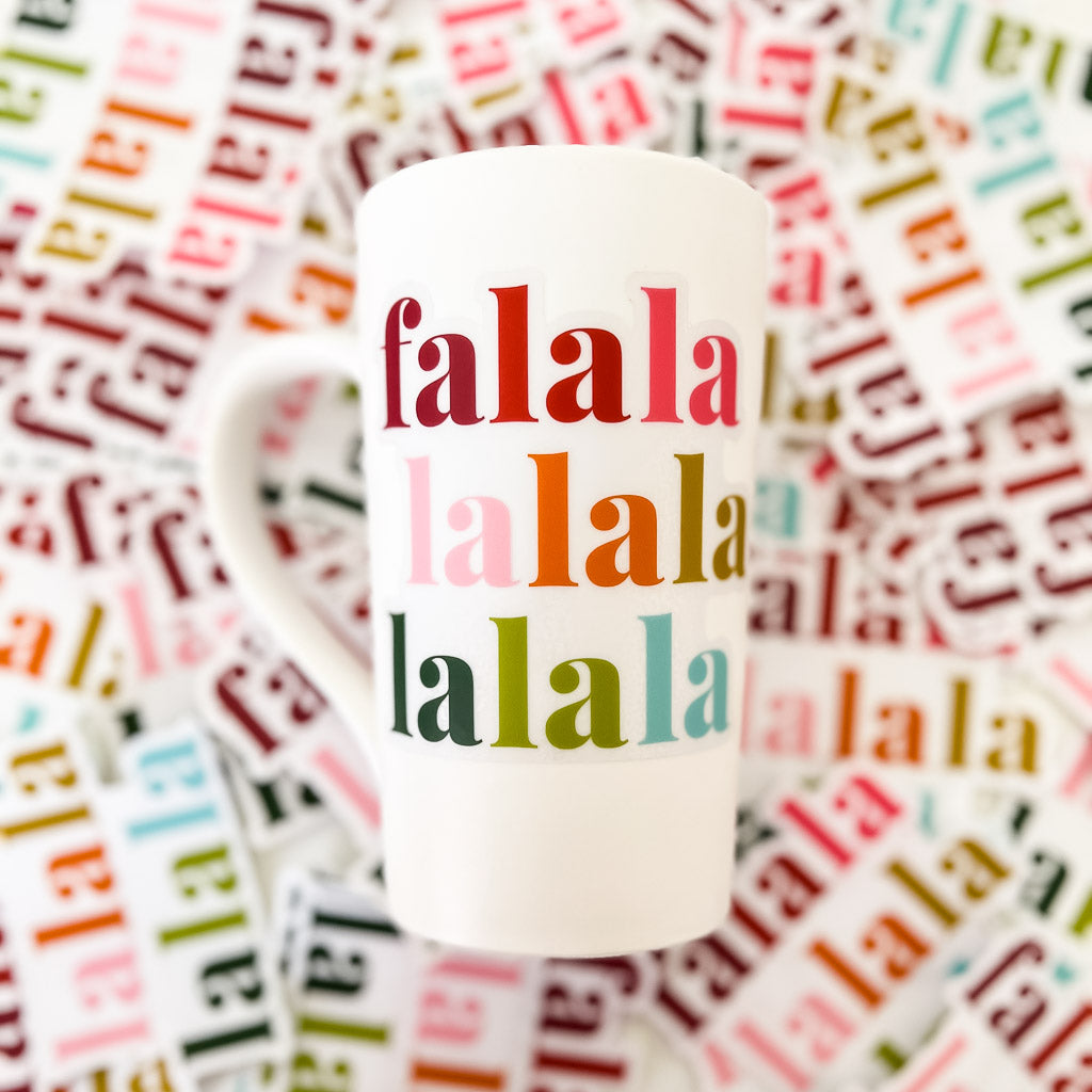 colorful fa la la vinyl sticker
