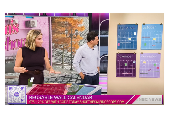 Large, Undated Reusable Wall Calendars for Home & Office – Kaleidoscope ...