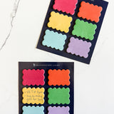 Colorful Scalloped Sticky Notes