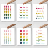 Colorful Bathroom Art Printable Bundle | 7 Designs |  White Background