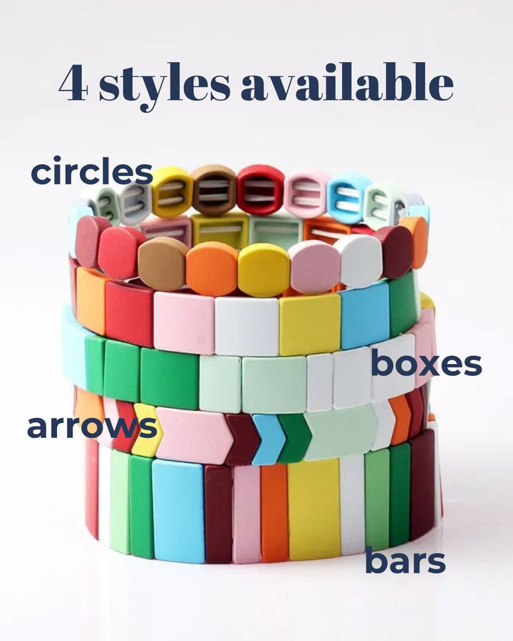 Colorful Geometric Stretch Bracelets