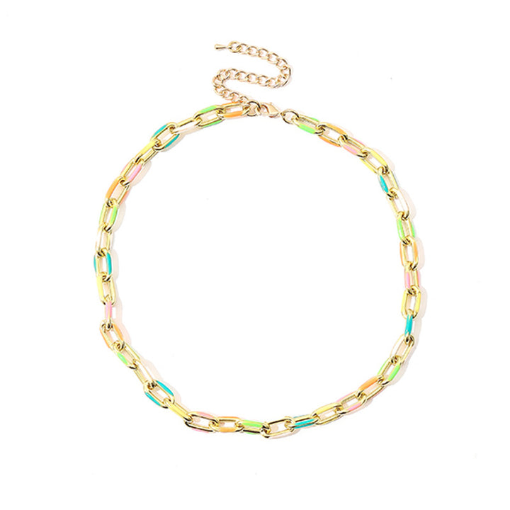 Enamel Chain Necklace (5 Color Options)