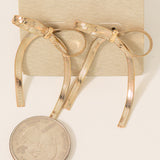Herringbone Chain Bow Earrings