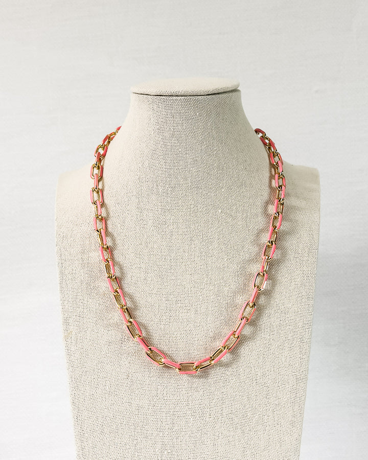 Enamel Chain Necklace (5 Color Options)