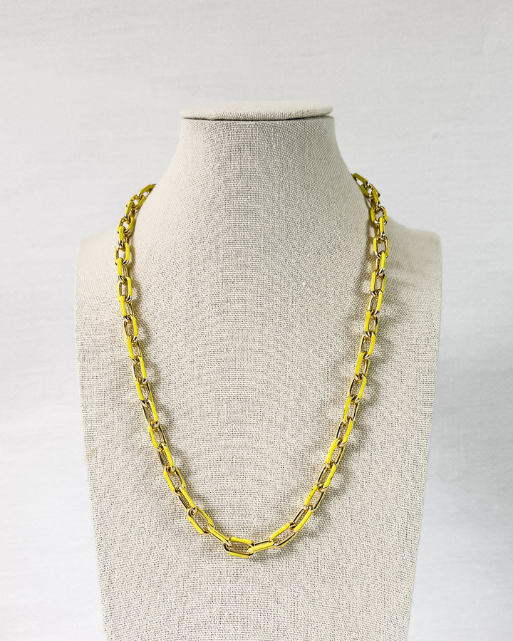 Enamel Chain Necklace (5 Color Options)