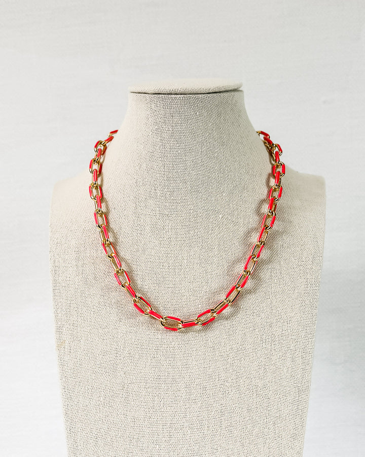 Enamel Chain Necklace (5 Color Options)