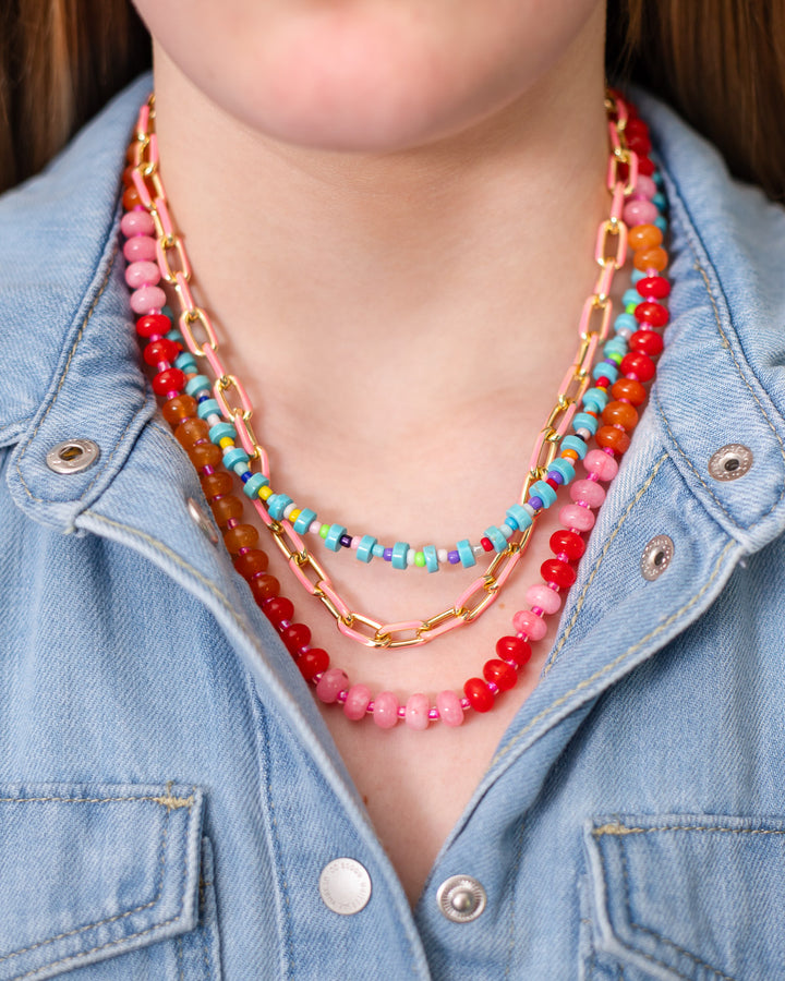 Enamel Chain Necklace (5 Color Options)