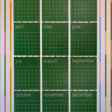 Reusable Large Wall Calendar in Green | 16 x 20 inches | Undated