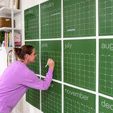 Reusable Large Wall Calendar in Green | 16 x 20 inches | Undated