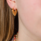 Hammered Every Day Heart Earrings