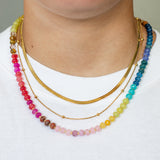Layered Gold Snake Chain Necklace