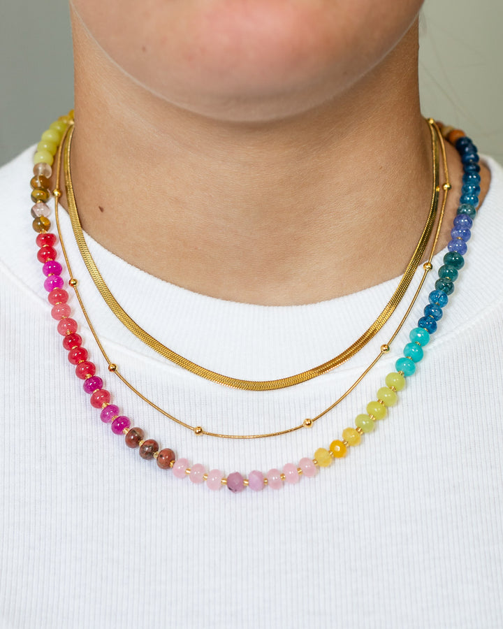 Healing Rainbow Stone Necklace