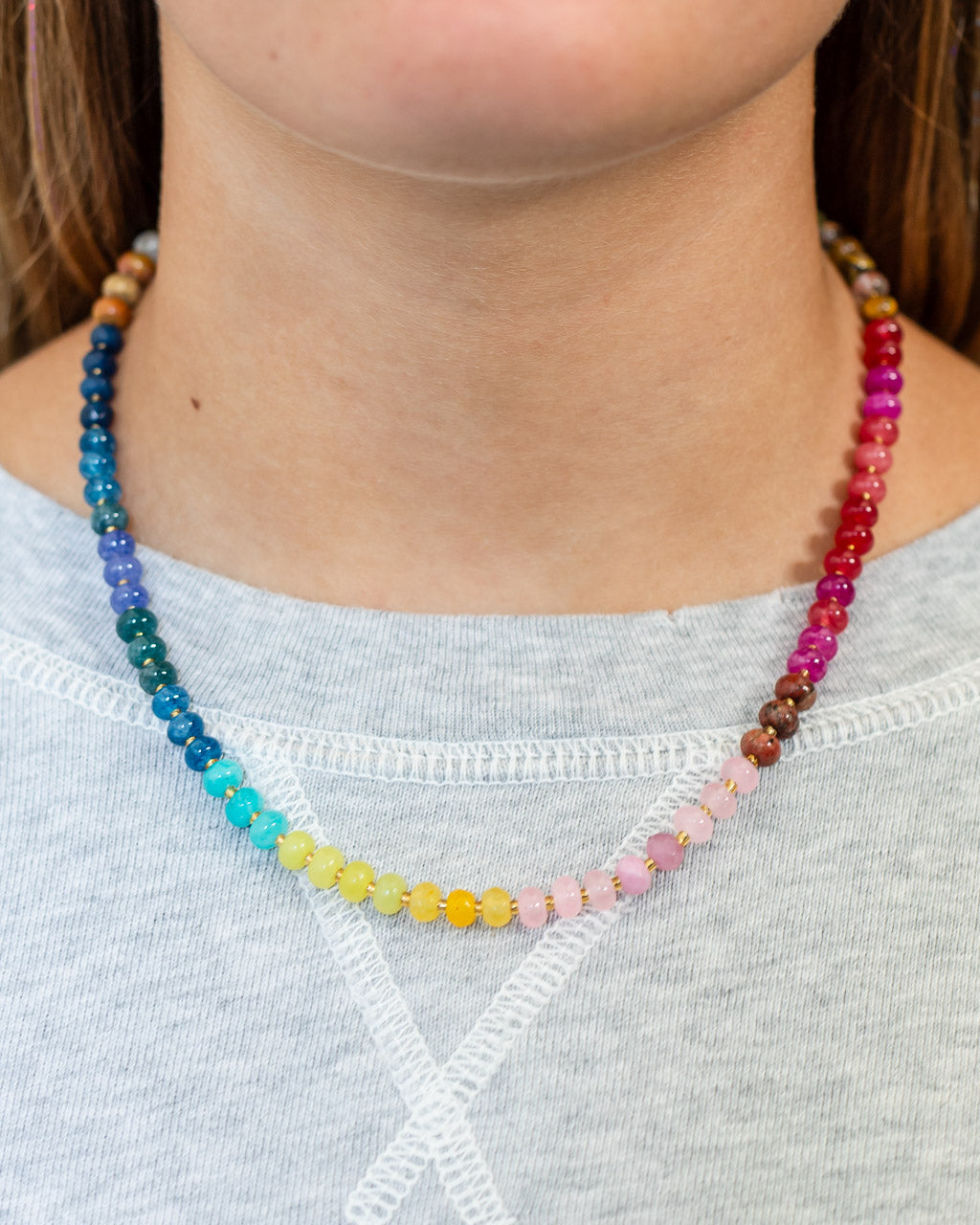 Healing Rainbow Stone Necklace