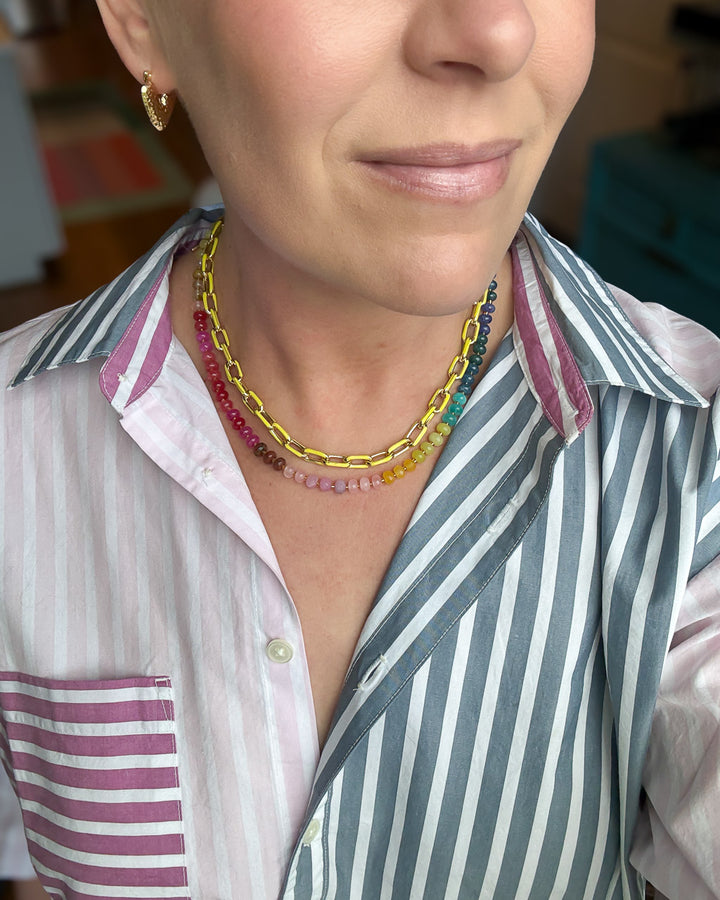 Healing Rainbow Stone Necklace