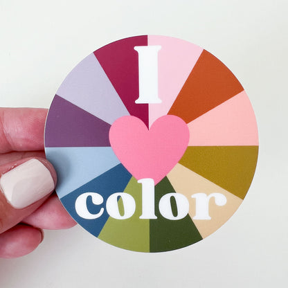 I Heart Color Sticker