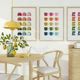 Colorful Kitchen Art Printable Bundle | 10 Designs | White Background