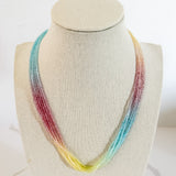 Layered Glass Seed Beaded Necklace