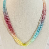 Layered Glass Seed Beaded Necklace