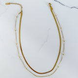 Layered Gold Snake Chain Necklace