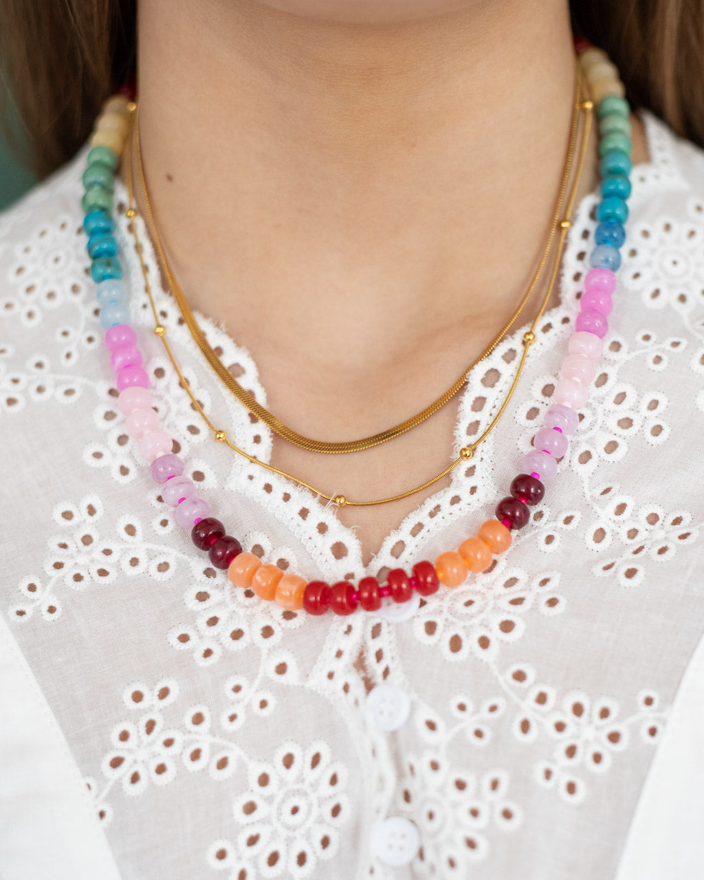 Layered Gold Snake Chain Necklace