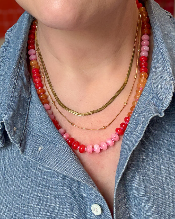 Strawberry Citrus Stone Necklace