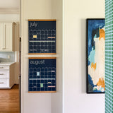 Reusable Large Wall Calendar in Navy Blue | 16 x 20 inches | Undated