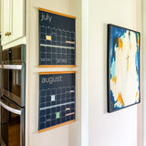 Reusable Large Wall Calendar in Navy Blue | 16 x 20 inches | Undated