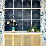 Reusable Large Wall Calendar in Navy Blue | 16 x 20 inches | Undated