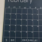 video of large erasable navy blue wall calendar from Kaleidoscope Living