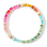 Set of 3 Beaded Rainbow Stretch Bracelets