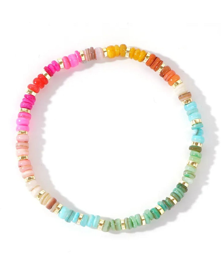 Beaded Rainbow Stretch Bracelet