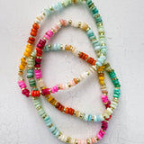 Set of 3 Beaded Rainbow Stretch Bracelets