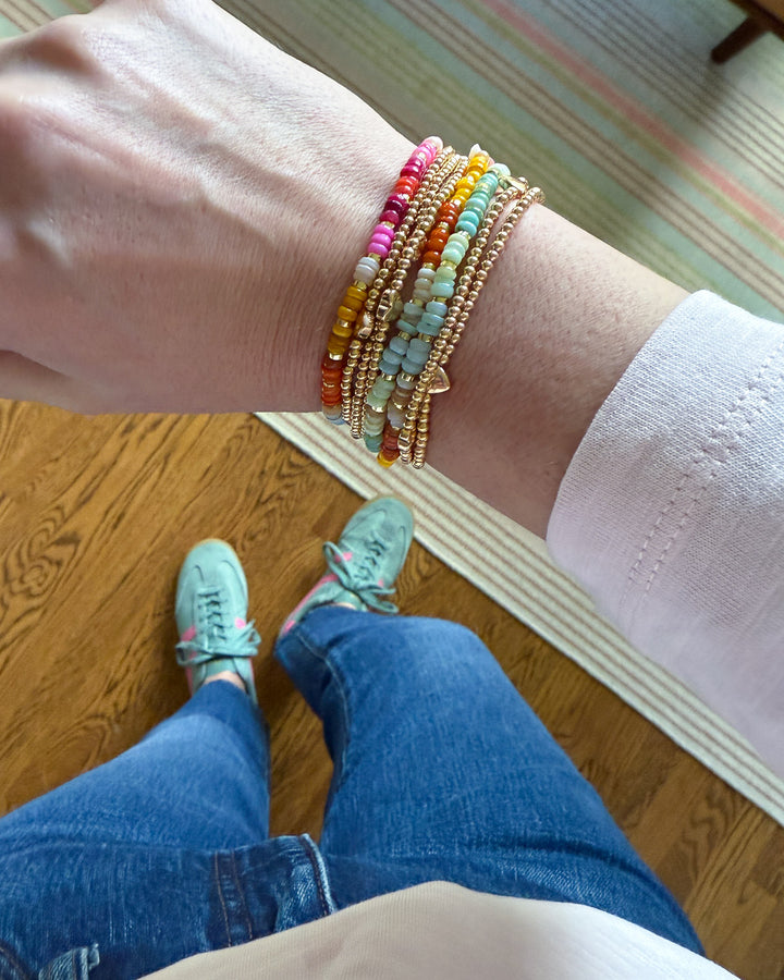 Beaded Rainbow Stretch Bracelet