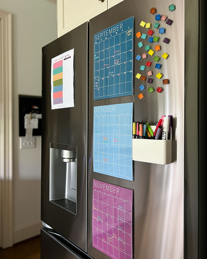 Single-Use Small Rainbow Wall Calendar | 8.5 x 11 inches | Undated