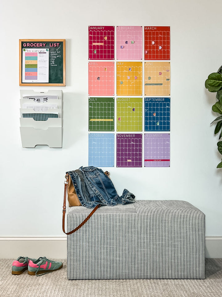 Single-Use Small Rainbow Wall Calendar