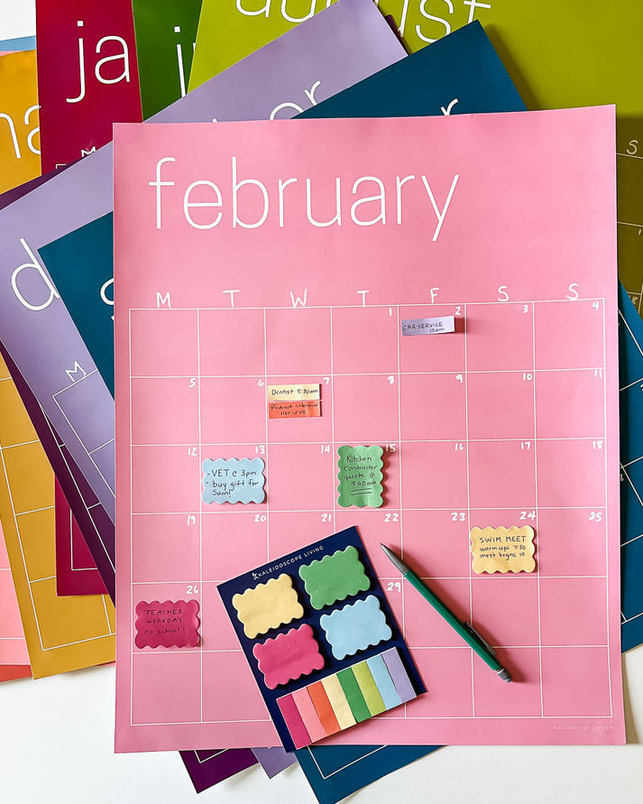 Large Reusable Calendar Tips & Instructions – Kaleidoscope Living Shop