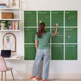 Reusable Large Wall Calendar in Green | 16 x 20 inches | Undated