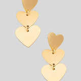 Triple-Heart Drop Earrings