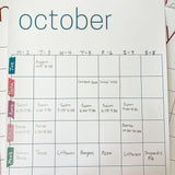 Single-Use Large White Wall Calendar  | 16 x 20 inches | Undated