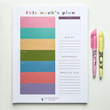 Colorful Weekly Planner Notepad