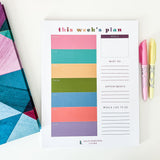 Colorful Weekly Planner Notepad