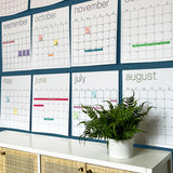 Single-Use Large White Wall Calendar  | 16 x 20 inches | Undated