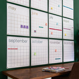 Single-Use Large White Wall Calendar  | 16 x 20 inches | Undated