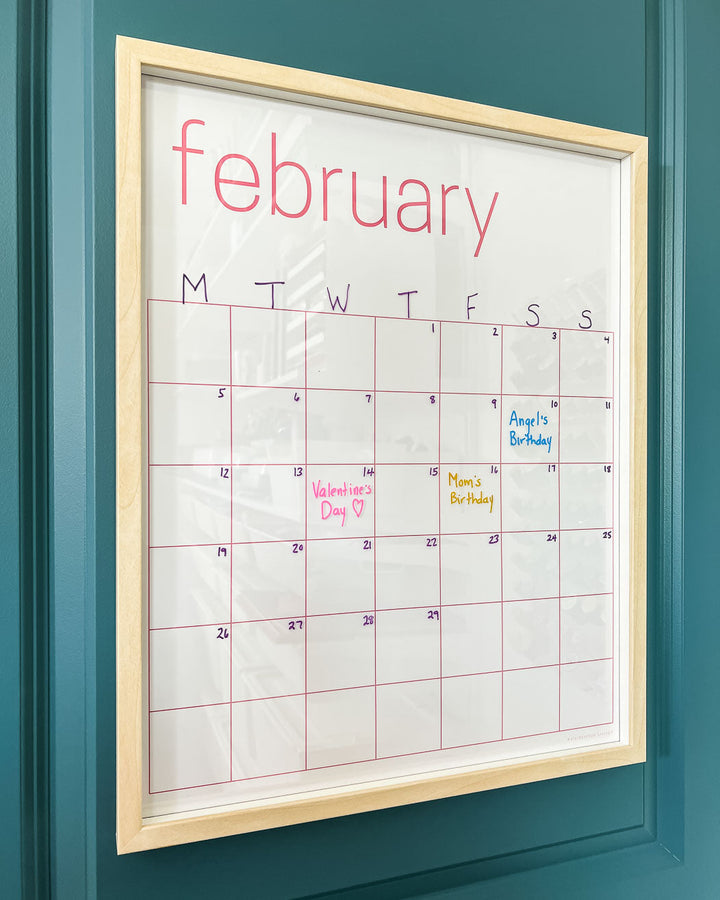 SLIGHTLY IMPERFECT Reusable Large White Wall Calendar