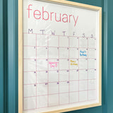 Single-Use Large White Wall Calendar  | 16 x 20 inches | Undated